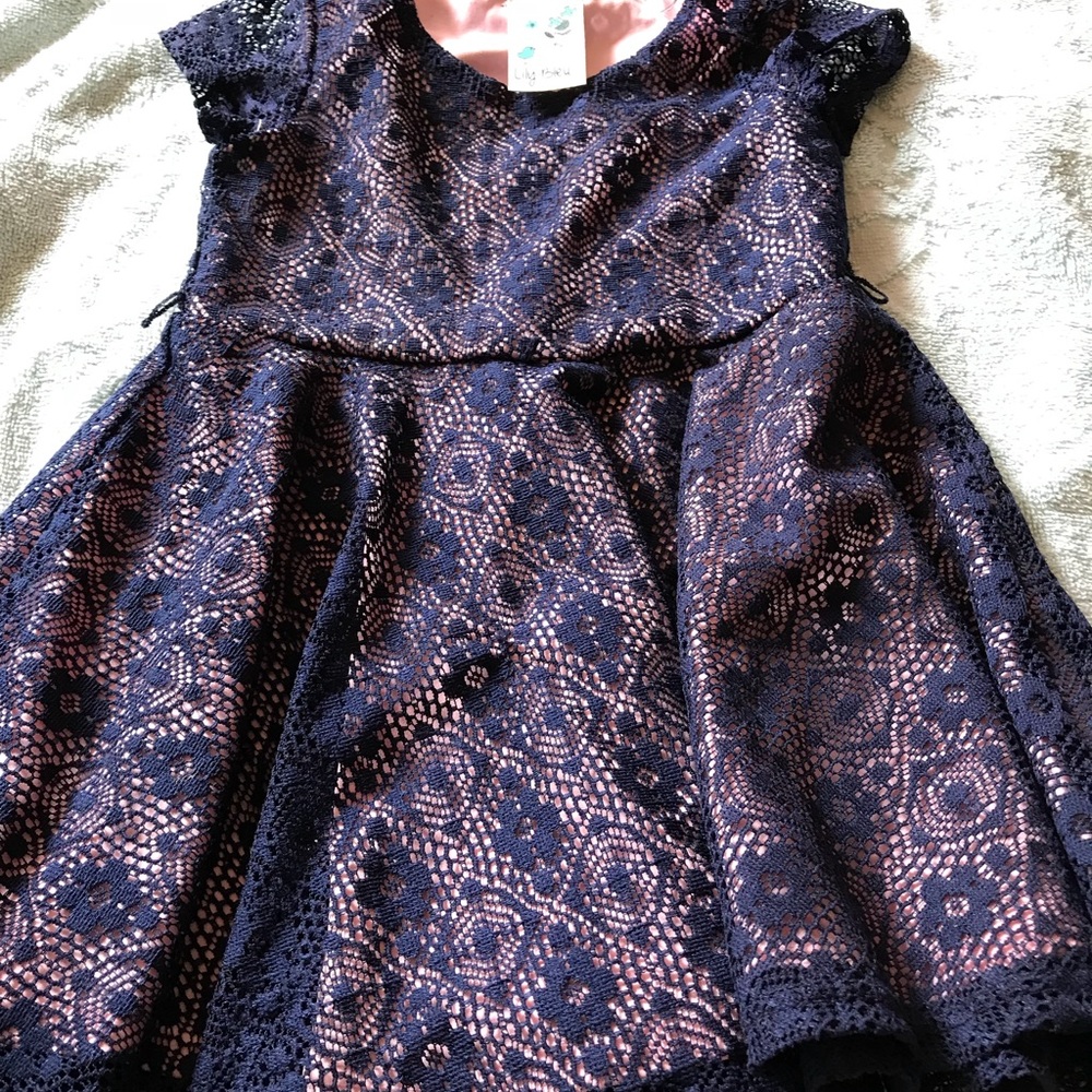 Blue lacy dress